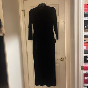 Brand new black velour dress!